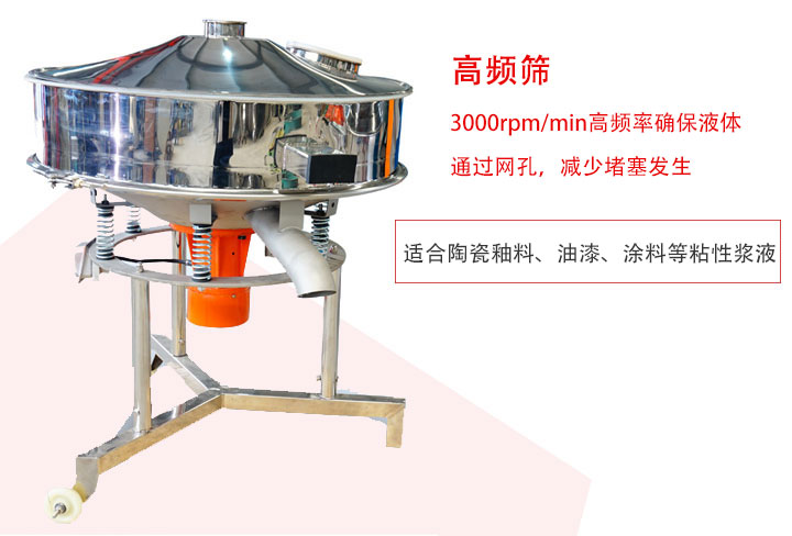 該產(chǎn)品是針對(duì)漿液過(guò)濾設(shè)計(jì)的一種高頻篩分機(jī)。