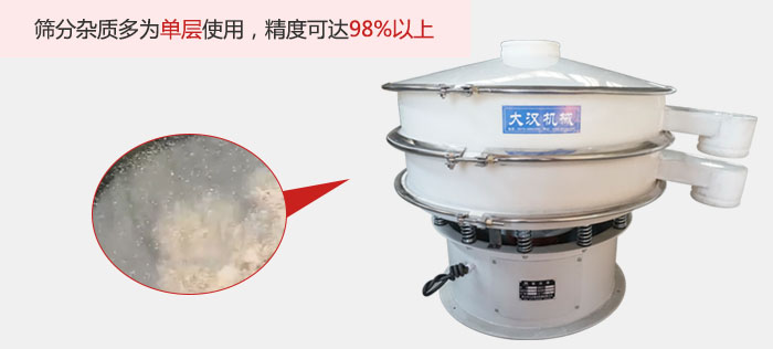 塑料振動篩篩分雜質(zhì)多用與單層篩網(wǎng)使用。